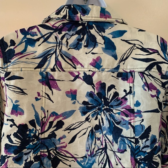 TanJay Jacket Button Front Floral Sz 8P - Picture 4 of 15
